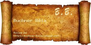 Buchner Béla névjegykártya